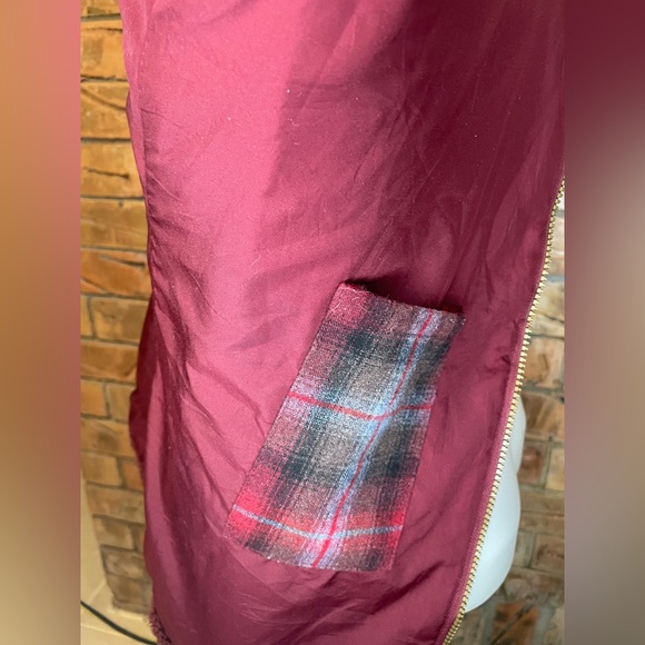 Pendleton Woolen Mills Fuzzy Zip Jacket Maroon M - Picture 14 of 14